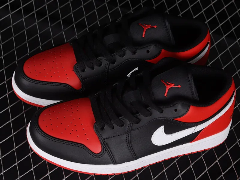 All categories Air Jordan Jordan series basketball shoes Air Jordan 1 Low Z version Air Jordan 1 Low "Shattered Backboard" AJ1 Joe 1 black and red buckle low-top cultural casual sneakers 553558-066